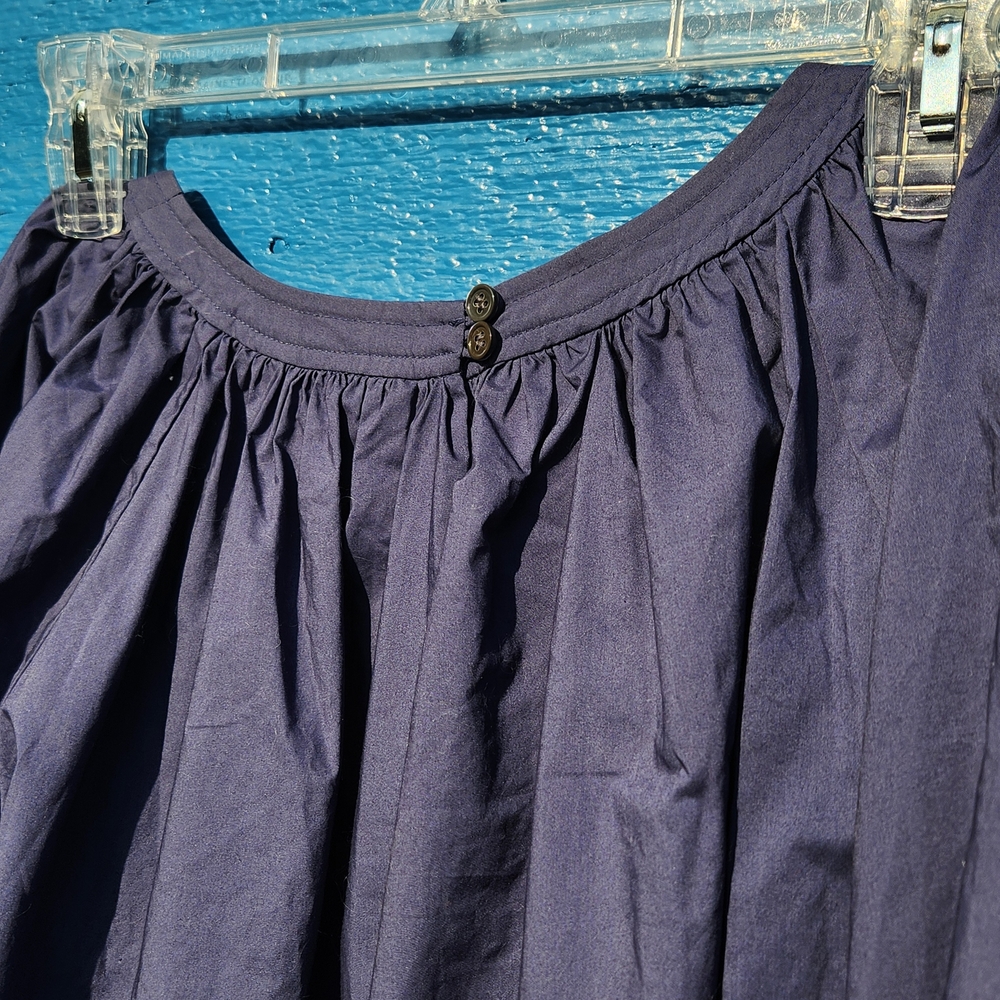 J. Crew Blue Blouse with Black Tassels - Picture 3 of 9